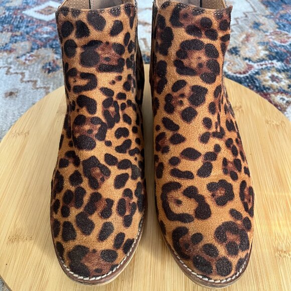 A Rider Girl Leopard Print Faux Suede Booties, Women's Size EU 39; US 8.5 - Picture 3 of 10